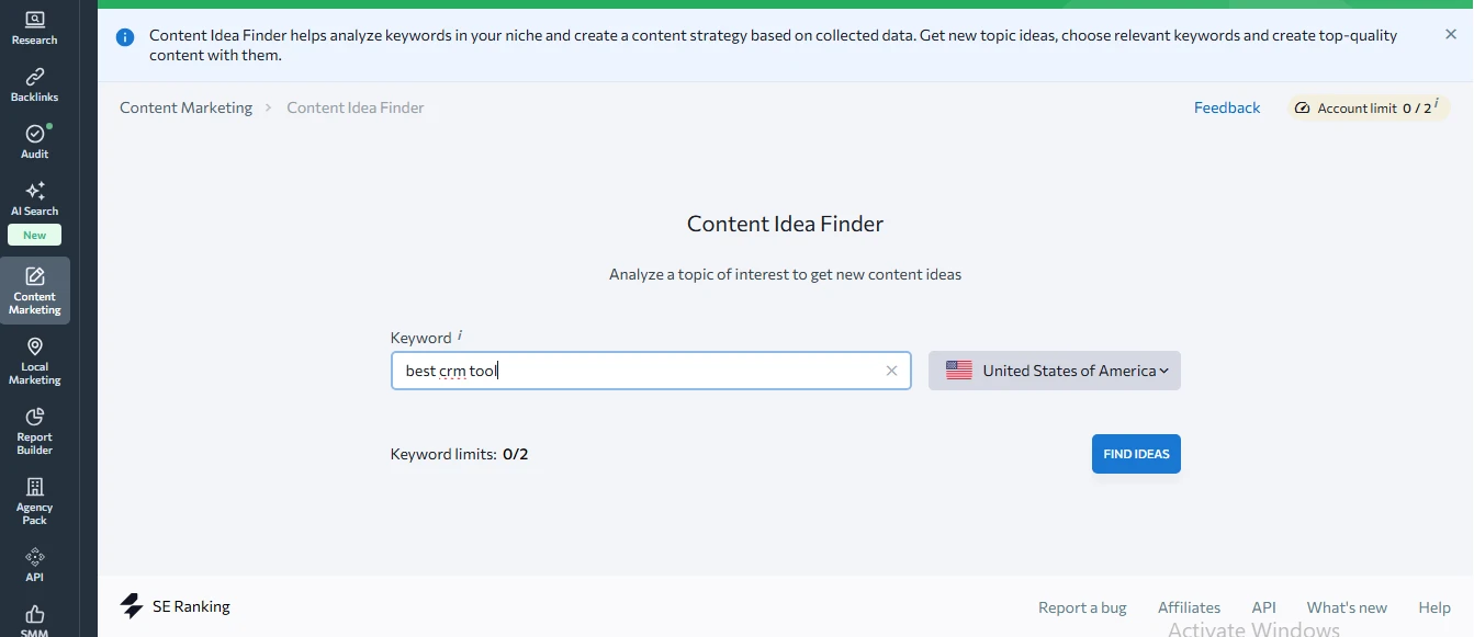 Content Idea Finder (Keyword Grouping)