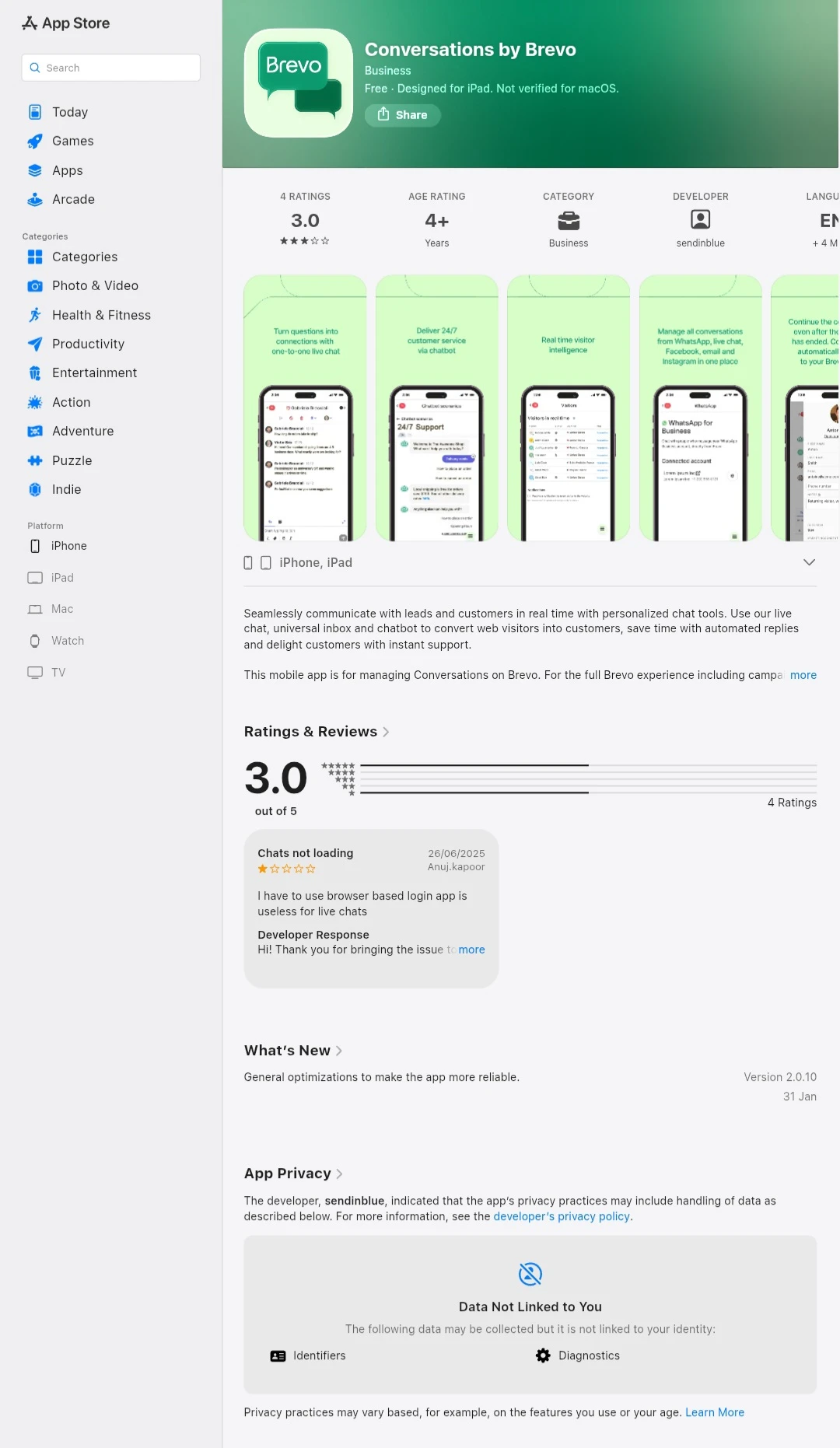 Brevo App iOS