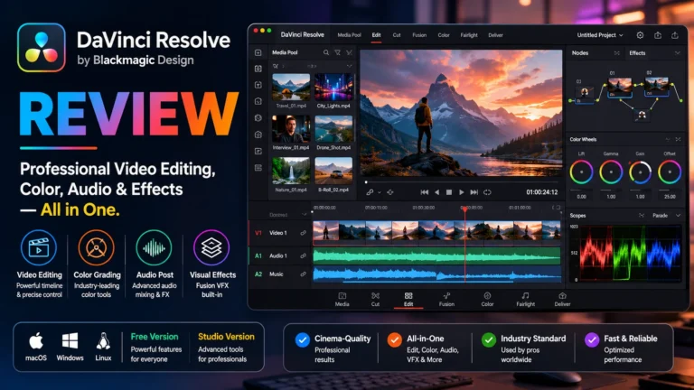 DaVinci Resolve Review 2026: Features, Pricing & Editing Guide