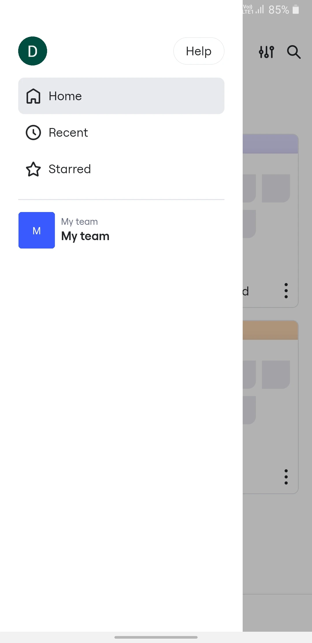 Miro Android App Screen 2