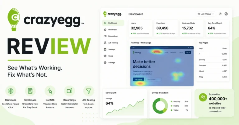 Crazy Egg Review 2026: Heatmaps, Price & Verdict