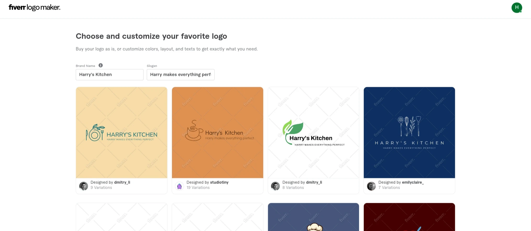 Fiverr Branding Packages