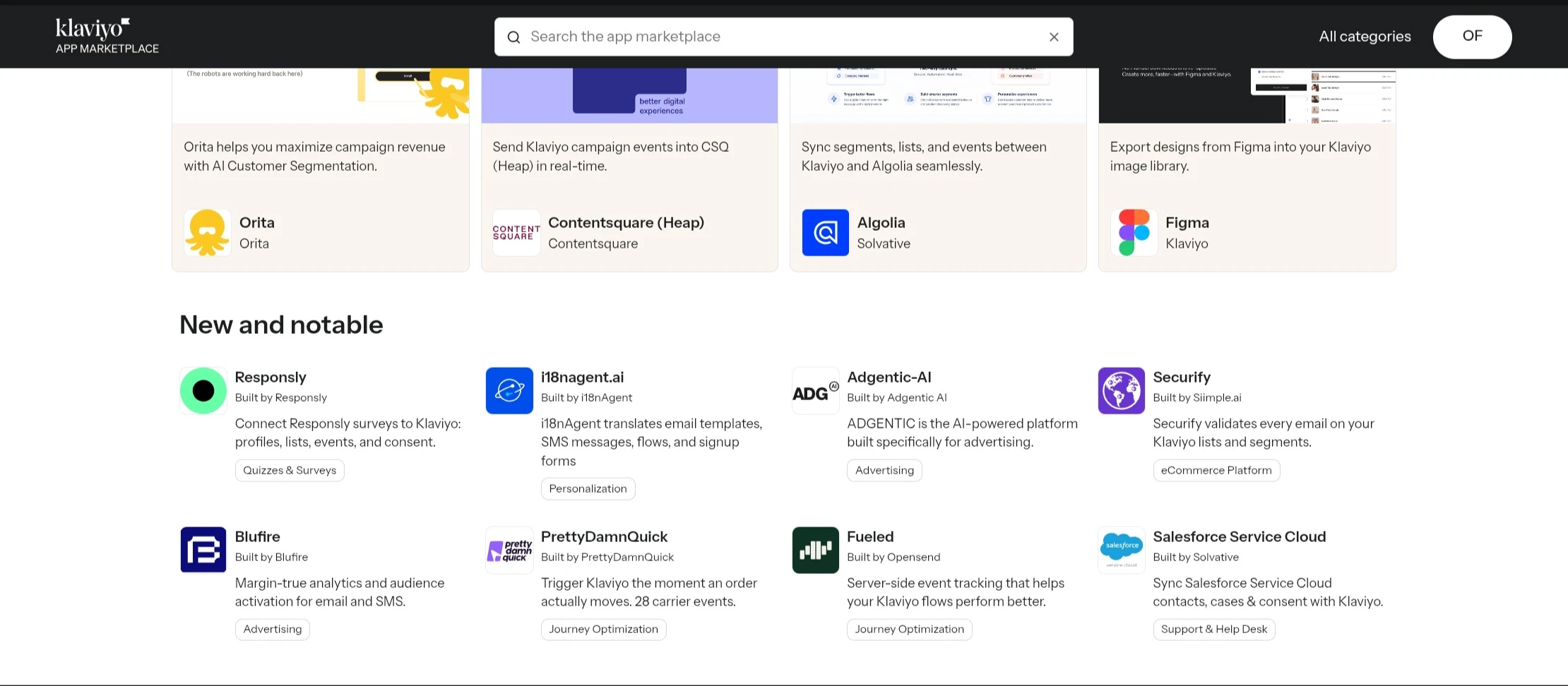 Klaviyo App Connections