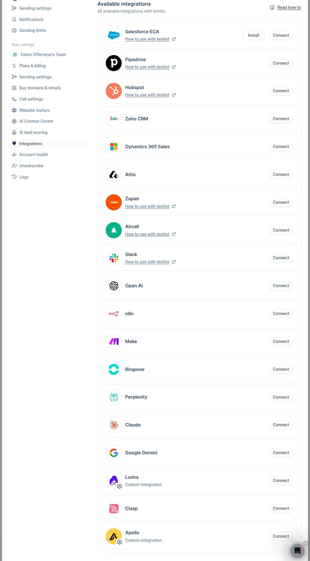 Lemlist App Integrations