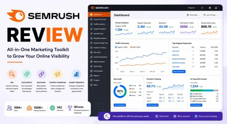 Semrush Review 2026: Pricing, Features & SEO Tools