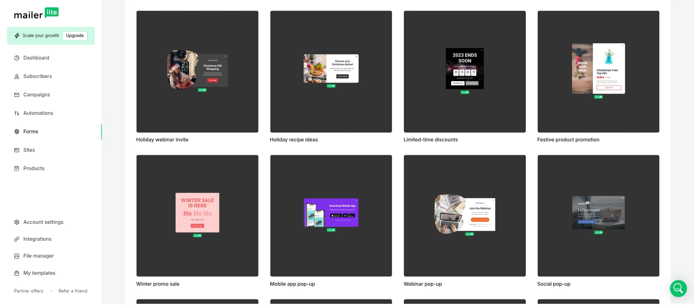 MailerLite Forms
